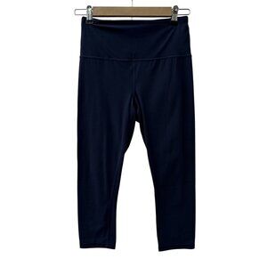 Athleta Ultra High Rise Elation Capri Leggings Activewear Yoga Navy Blue Women S